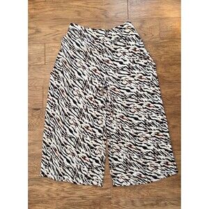 Torrid Pants Size 3R Pull-On Super Wide Leg Streaky Satin High-Rise Zebra Stripe